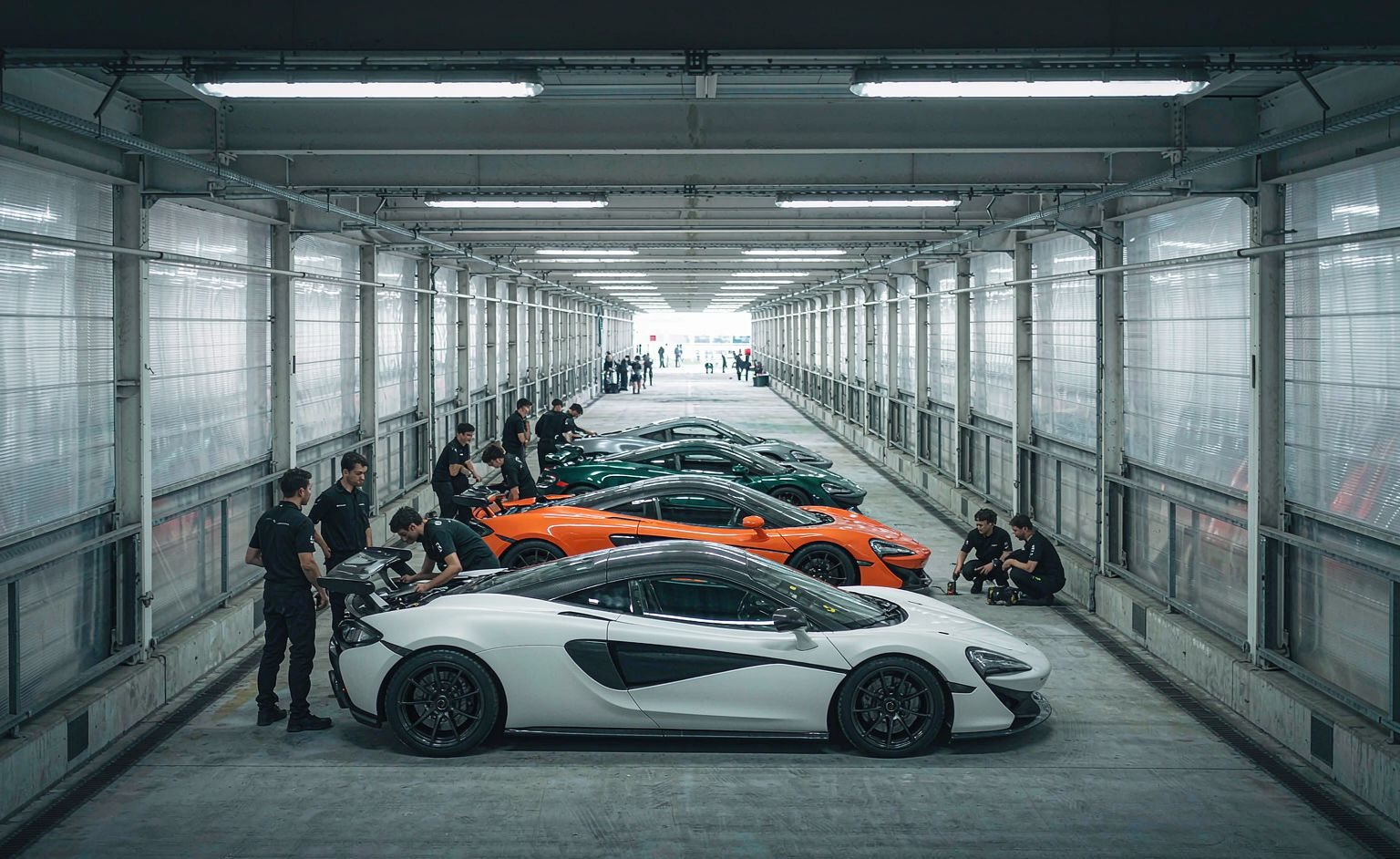 Track day pit lane